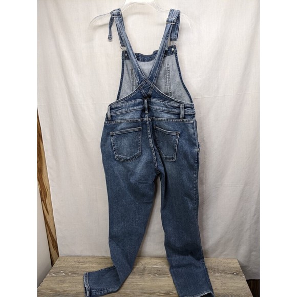 Vintage Silver Jeans Bib Overalls Womens Blue Denim Flare Bootcut Western XS L26 - Picture 3 of 7